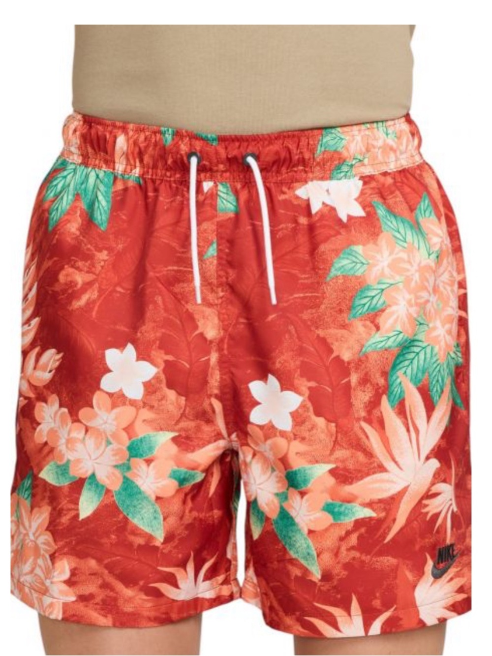 NWT NIKE MENS HAWAIIAN FLOWER SWIM TRUNKS SWIMSUIT SZ MEDIUM